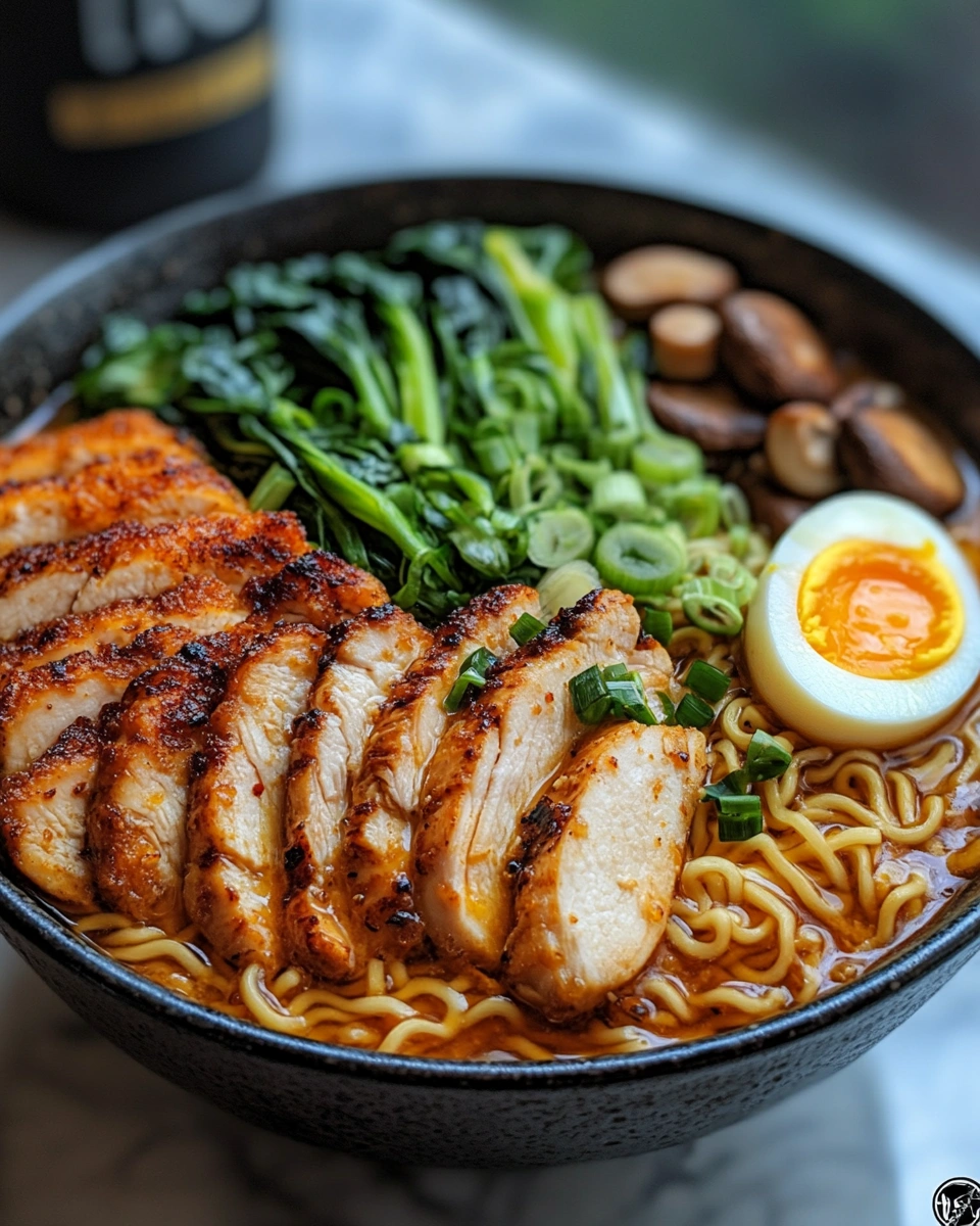 Garlic Chicken Ramen Comfort Bowl