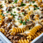 Easy Beef & Mushroom Rotini Bake – The Best Beef & Mushroom Rotini Bake You'll Ever Try
