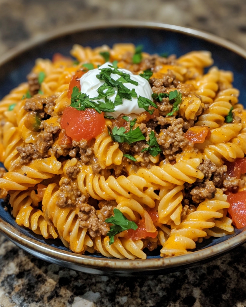 Easy Creamy Beef Taco Pasta – The Best Creamy Beef Taco Pasta You'll Ever Try