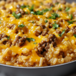 Easy Cheesy Beef Rice Skillet – The Best One-Pan Meal You'll Ever Try