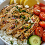 The Best Lemon Herb Chicken Rice Bowl Recipe