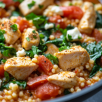 Spinach Chicken Couscous Skillet – Quick, Easy & Delicious