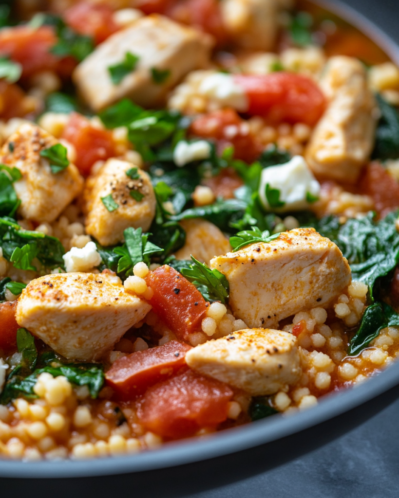 Spinach Chicken Couscous Skillet – Quick, Easy & Delicious