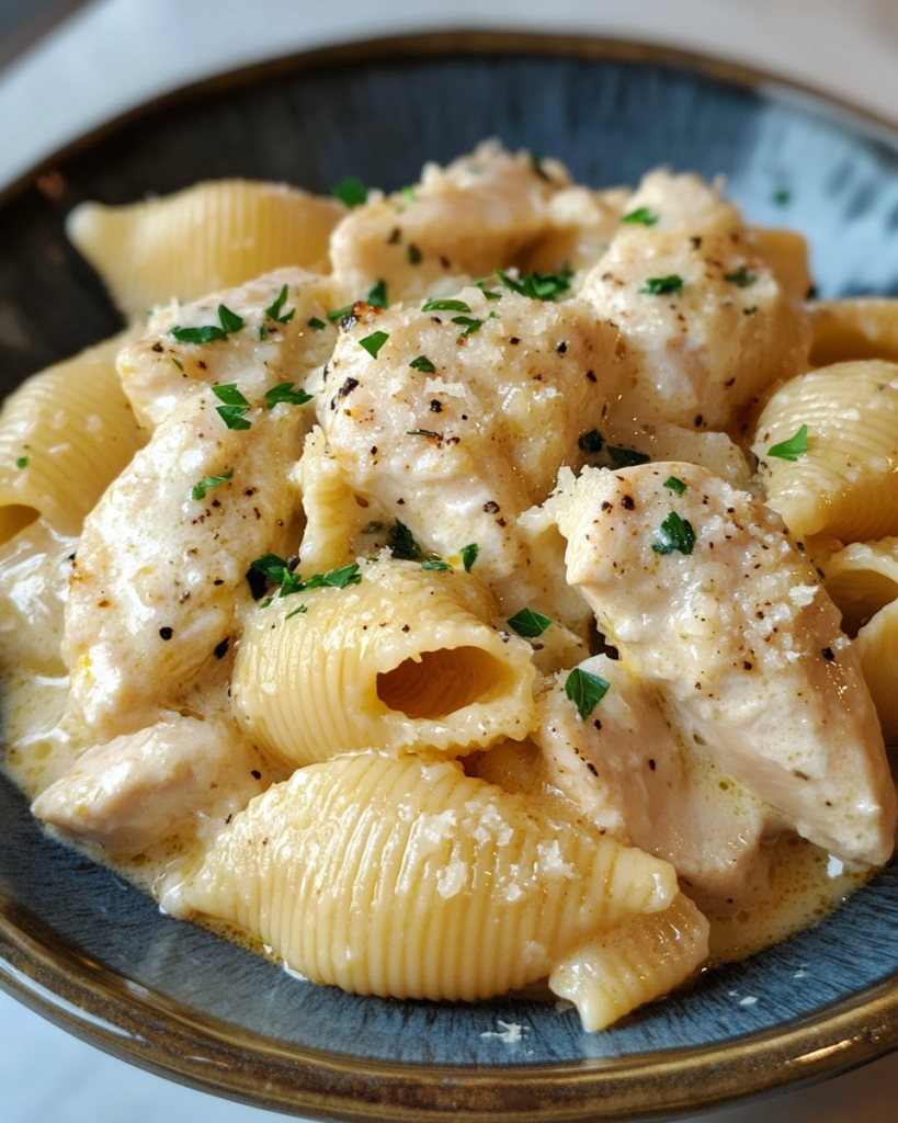 The Best Garlic Parmesan Chicken Shells Recipe