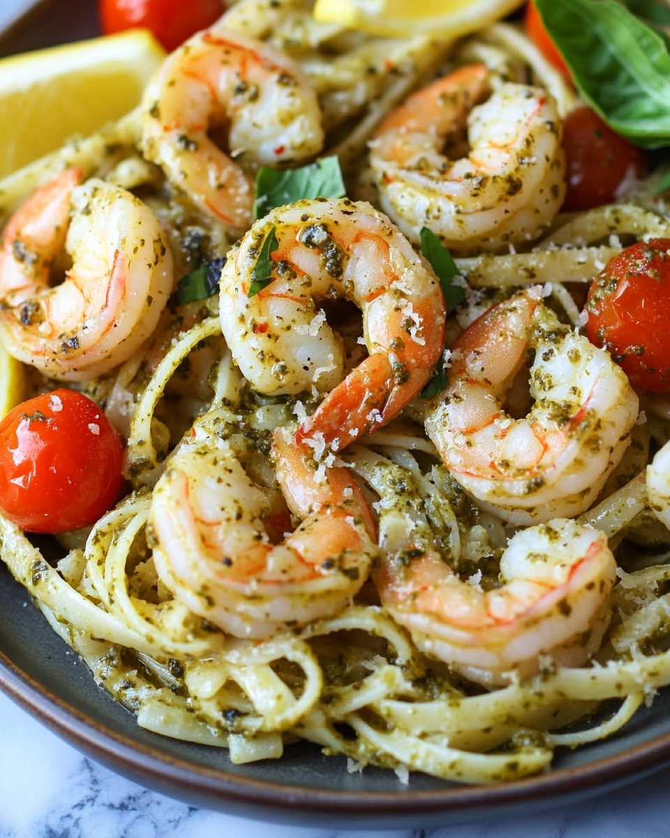 The Easiest Pesto Shrimp Linguine You’ll Ever Make