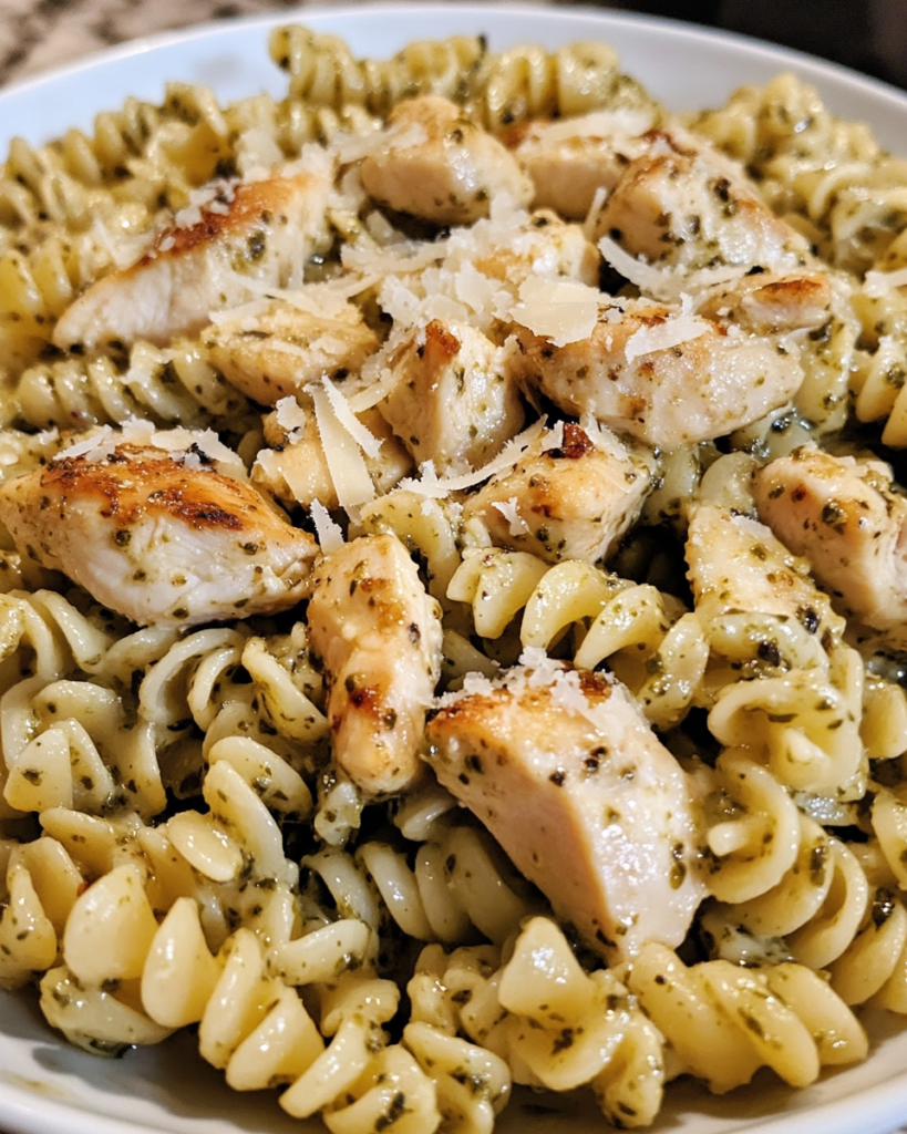 Homemade Pesto Alfredo Chicken Rotini – Better Than Takeout