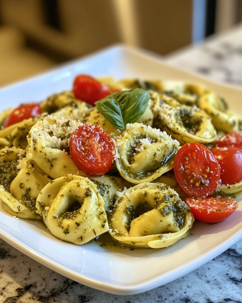 Easy Pesto Parmesan Tortellini Recipe