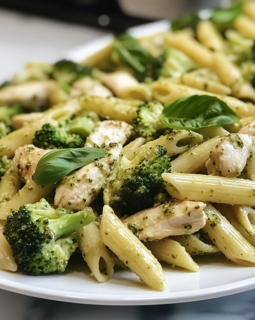 Easy Chicken Pesto Broccoli Pasta Recipe