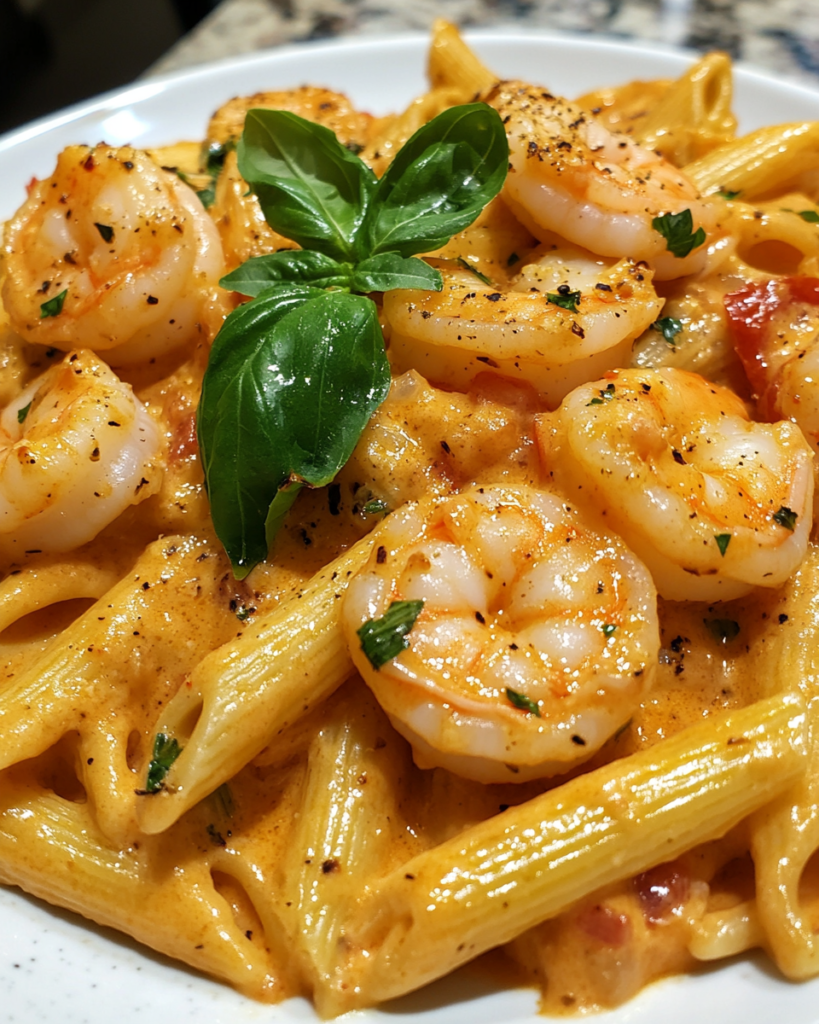Shrimp Tomato Alfredo Penne – Better Than Takeout