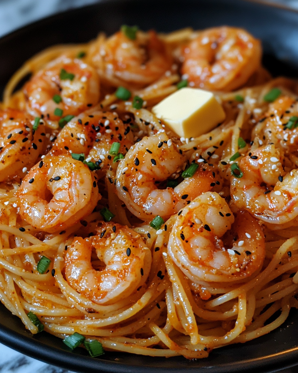 Spicy Shrimp Butter Noodles – Better Than Takeout