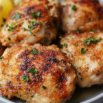 The Best Garlic Parmesan Crispy Chicken Thighs Recipe