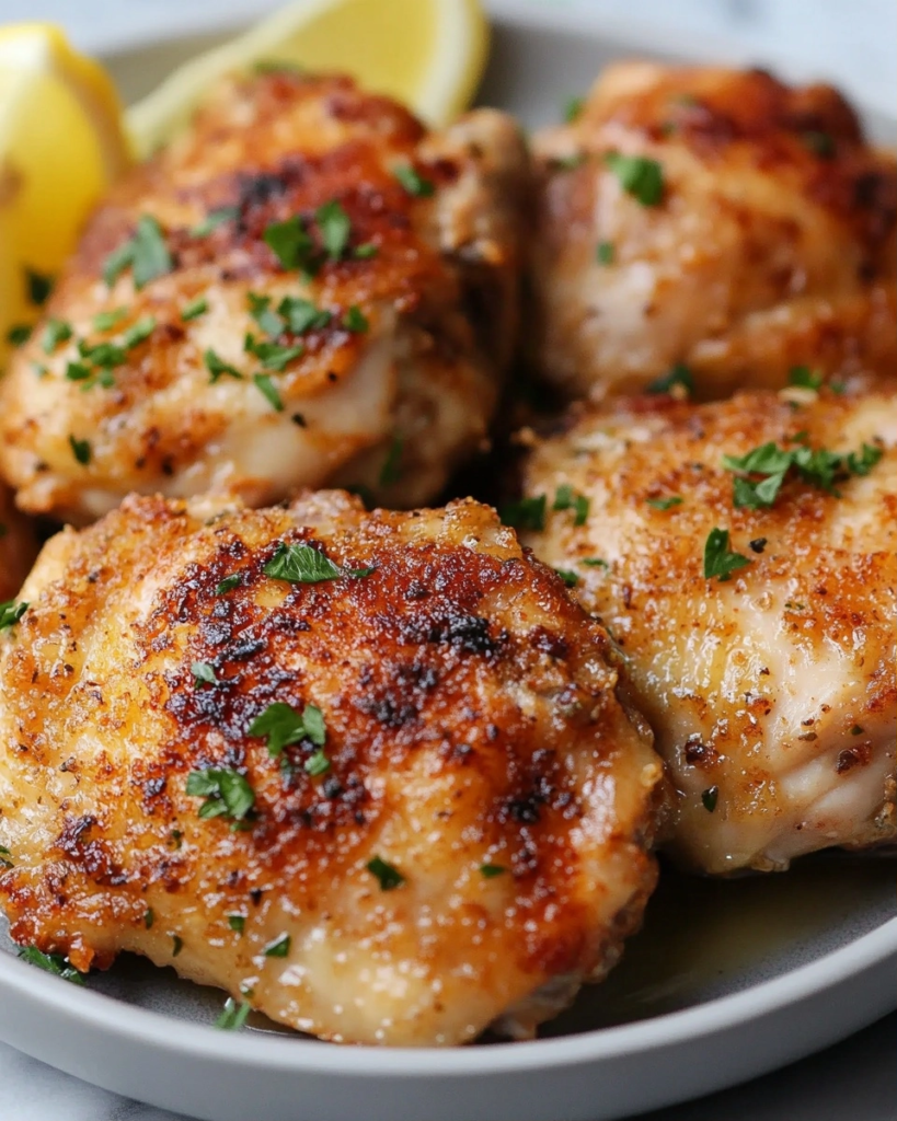 The Best Garlic Parmesan Crispy Chicken Thighs Recipe