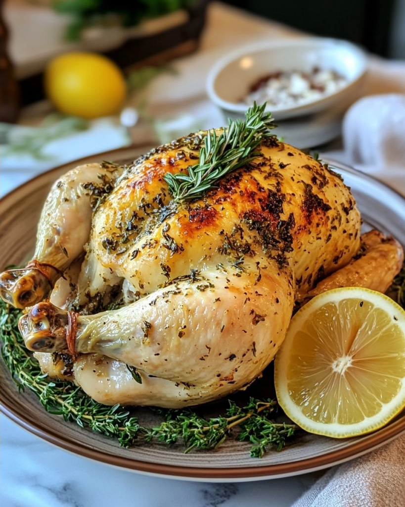 The Easiest Garlic Herb Whole Chicken You'll Ever Make