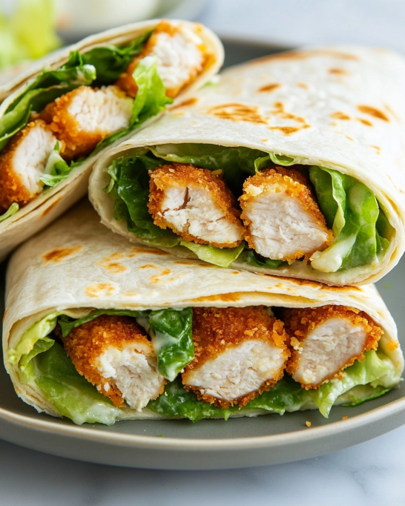 The Best Crispy Chicken Caesar Wraps Recipe