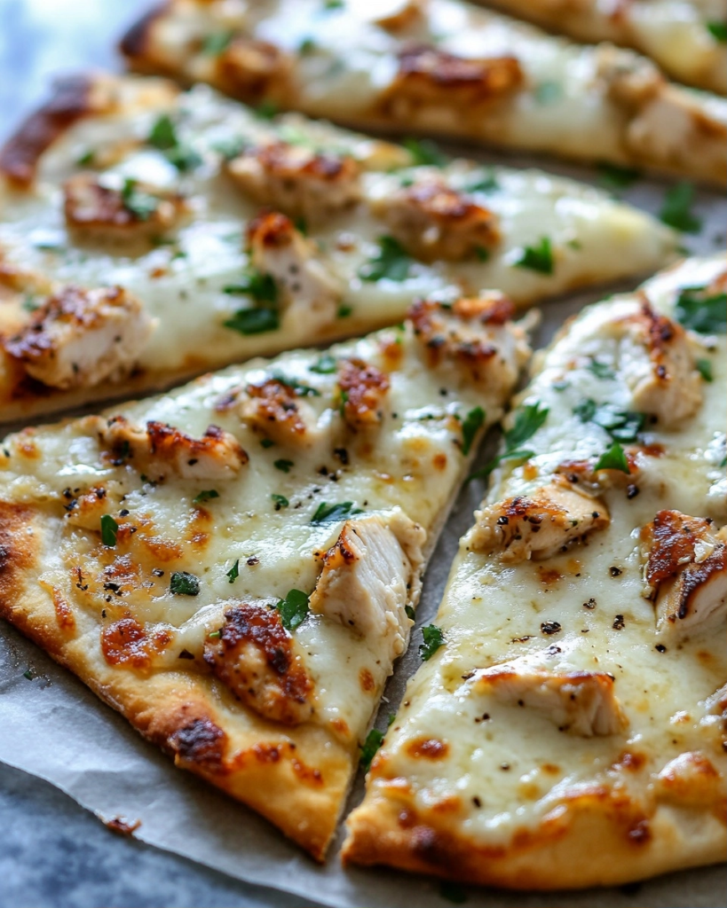 Simple Garlic Parmesan Chicken Flatbread Pizza You'll Actually Make Again