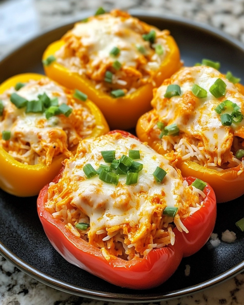 Easy Buffalo Chicken Stuffed Peppers Recipe