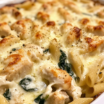 Easy Chicken Spinach Alfredo Bake Recipe