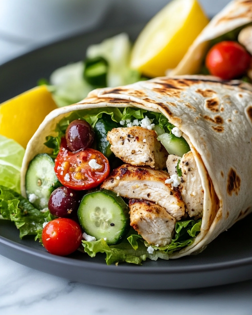 The Easiest Mediterranean Chicken Wraps You'll Ever Make