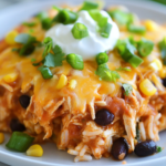 The Easiest Chicken Enchilada Rice Casserole You'll Ever Make