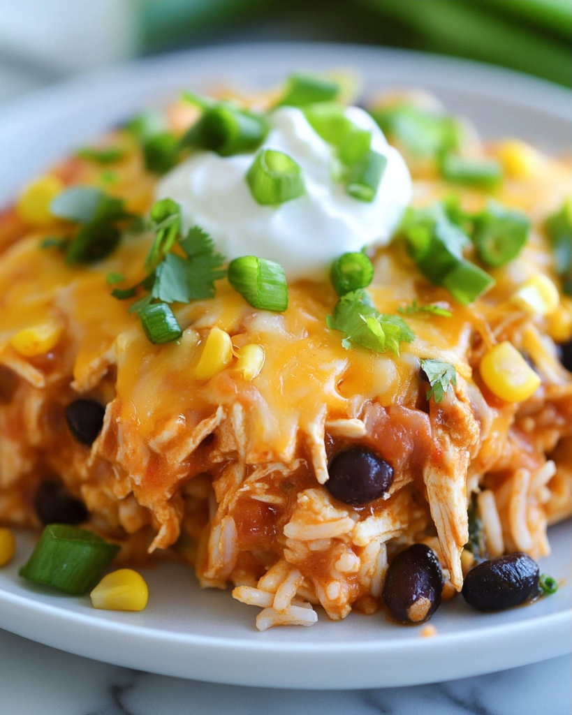 The Easiest Chicken Enchilada Rice Casserole You'll Ever Make