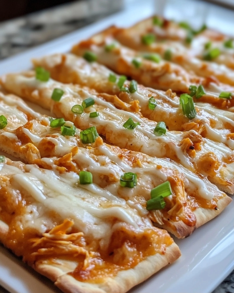 Easy Crispy Buffalo Chicken Flatbreads Recipe