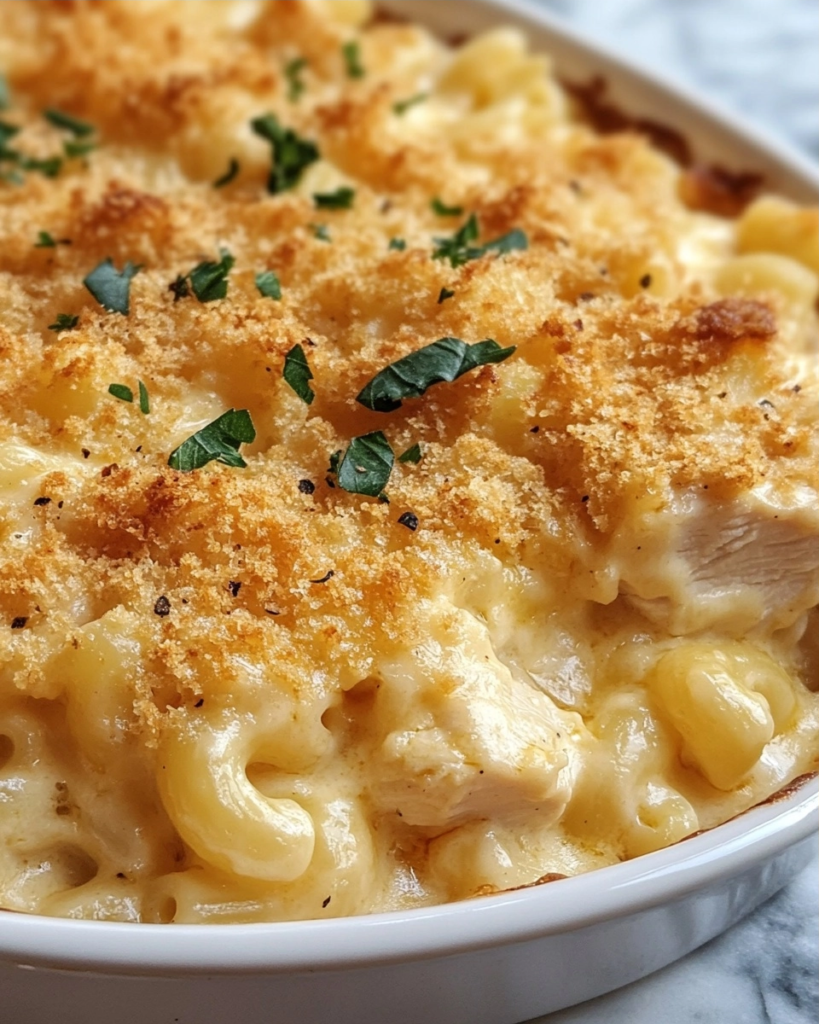 Easy Chicken Mac and Cheese Bake Recipe