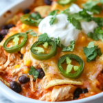 Easy Chicken Nacho Bake