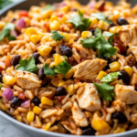 Easy BBQ Chicken Rice Skillet Recipe