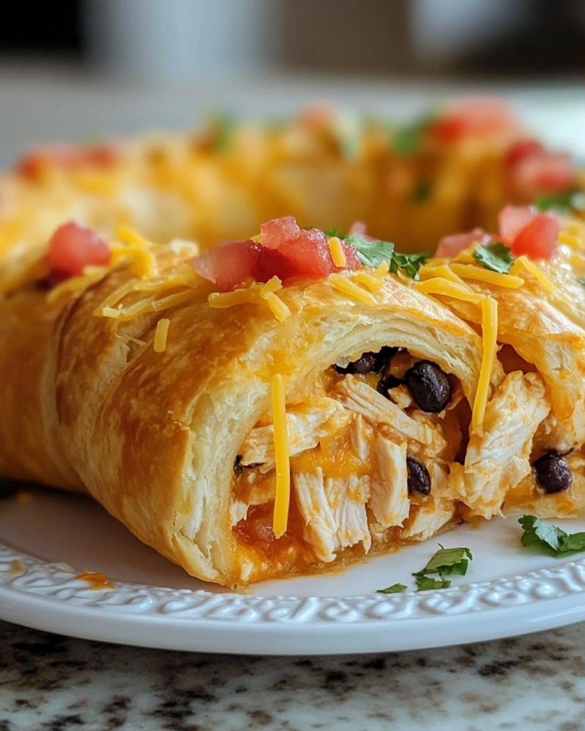 Easy Chicken Taco Crescent Ring Recipe