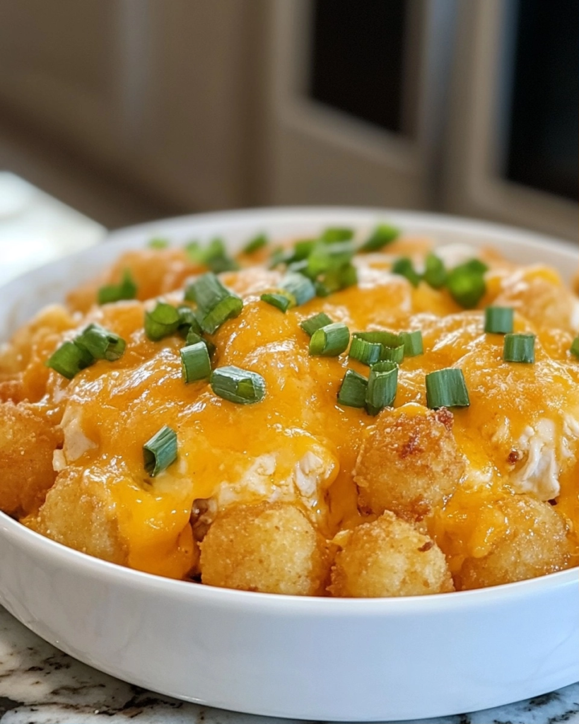 The Easiest Crispy Chicken Tater Tot Bake You'll Ever Make