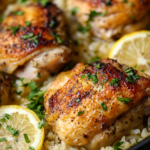 The Easiest One-Pan Lemon Herb Chicken and Rice You'll Ever Make