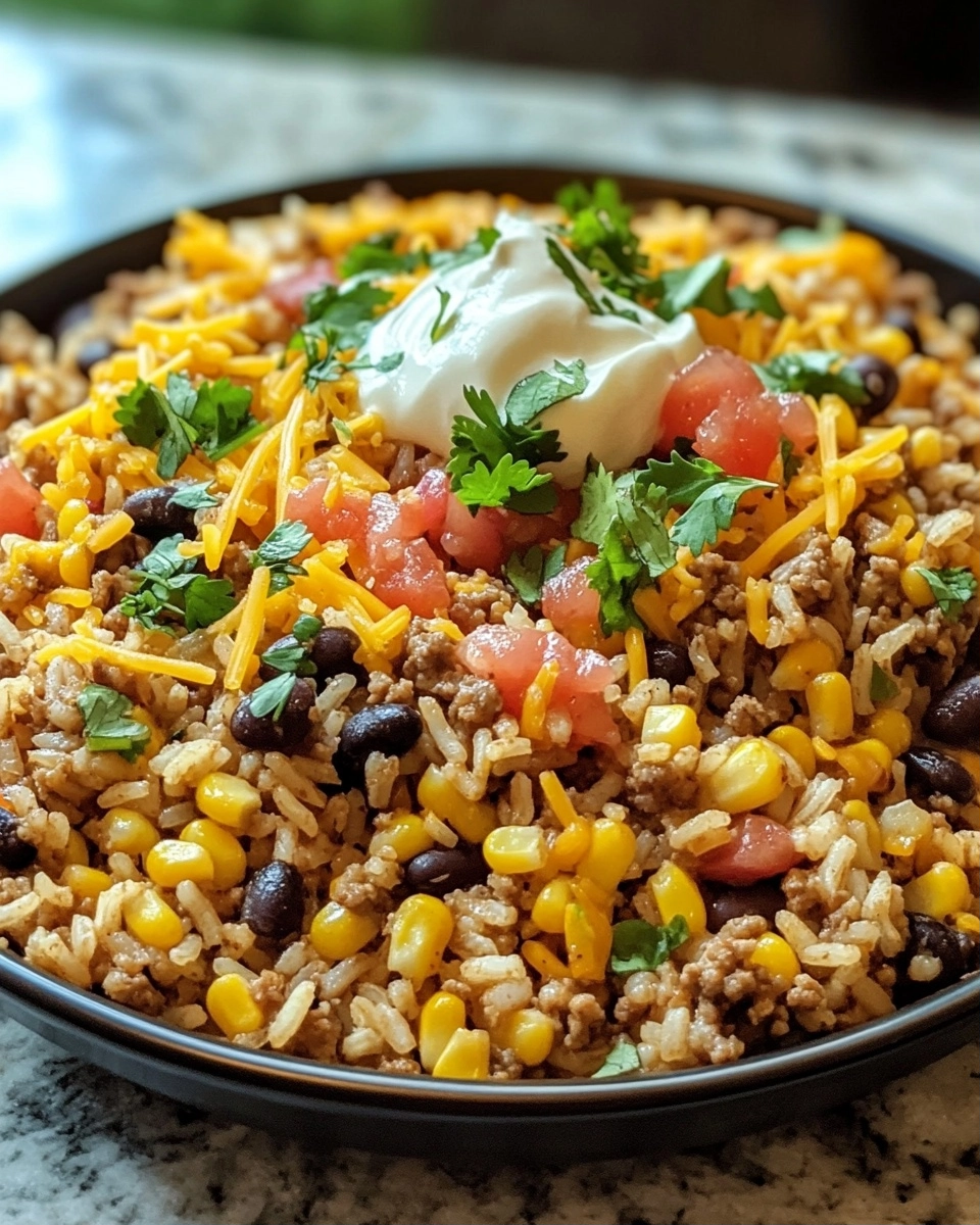 The Only Ground Beef Taco Rice Skillet Recipe You’ll Ever Need