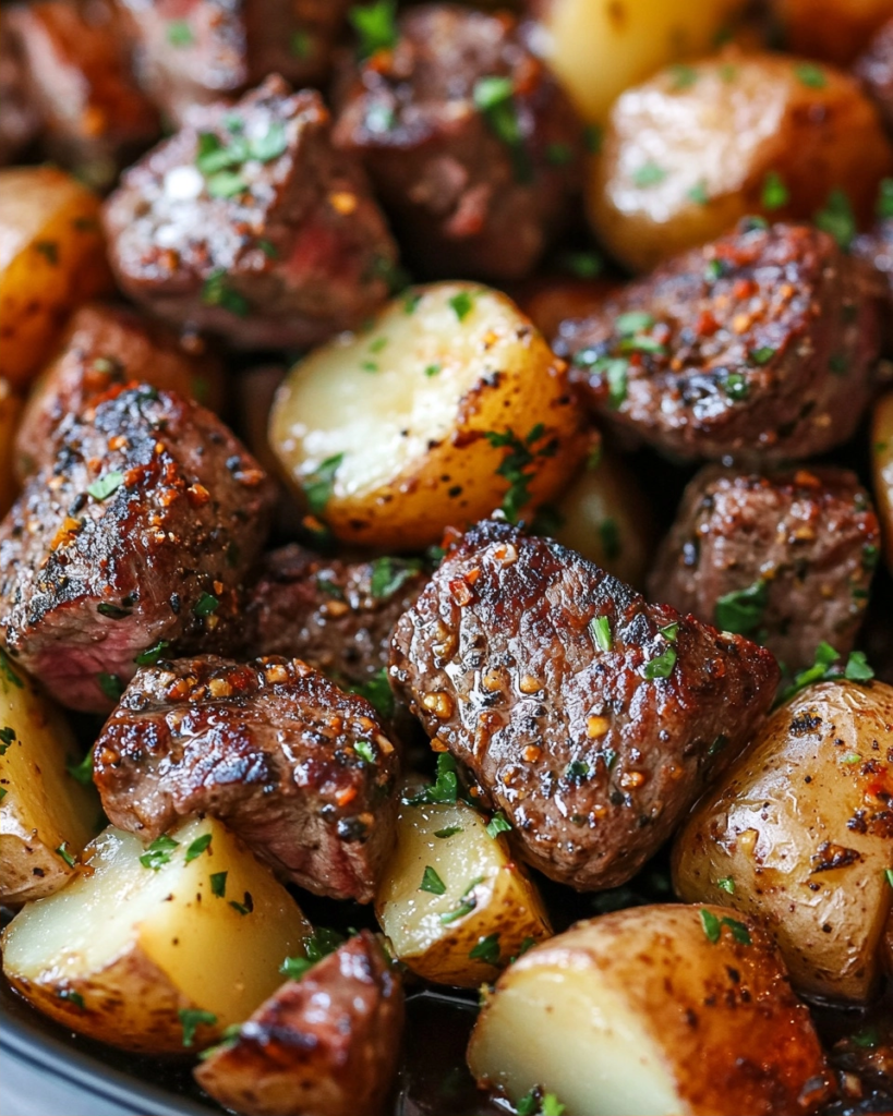 The Easiest Garlic Butter Steak Bites and Potatoes You'll Ever Make