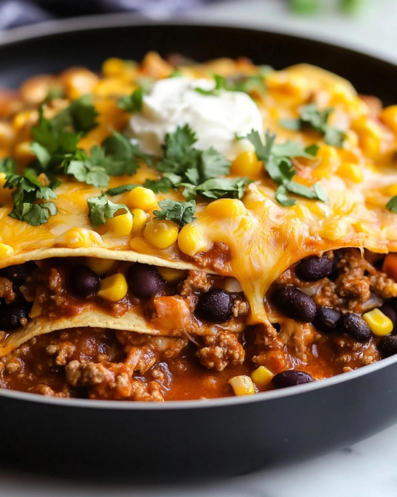 The Easiest Cheesy Beef Enchilada Skillet You'll Ever Make