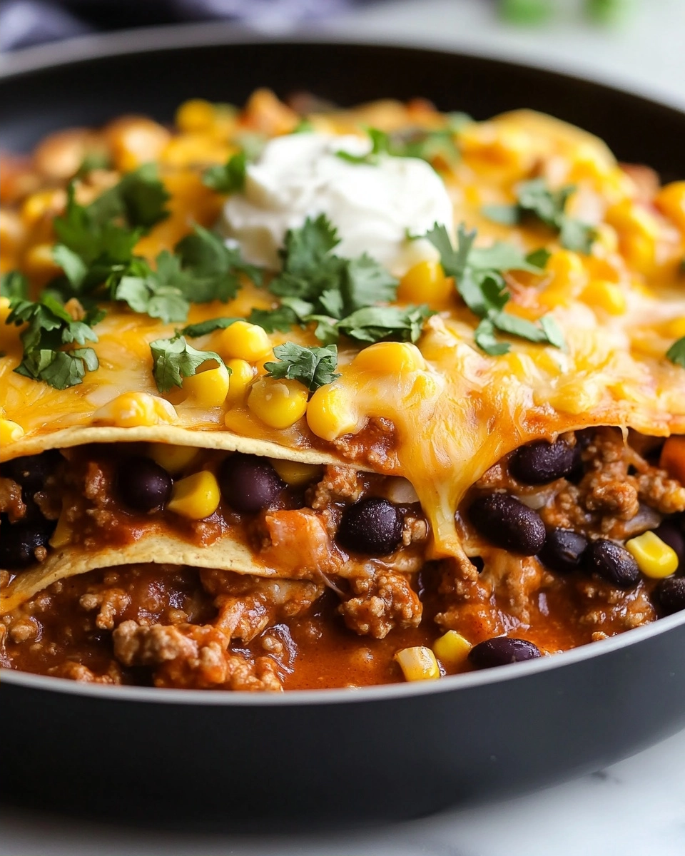 The Easiest Cheesy Beef Enchilada Skillet You’ll Ever Make
