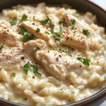 The Easiest Creamy Crockpot Chicken and Rice You'll Ever Make