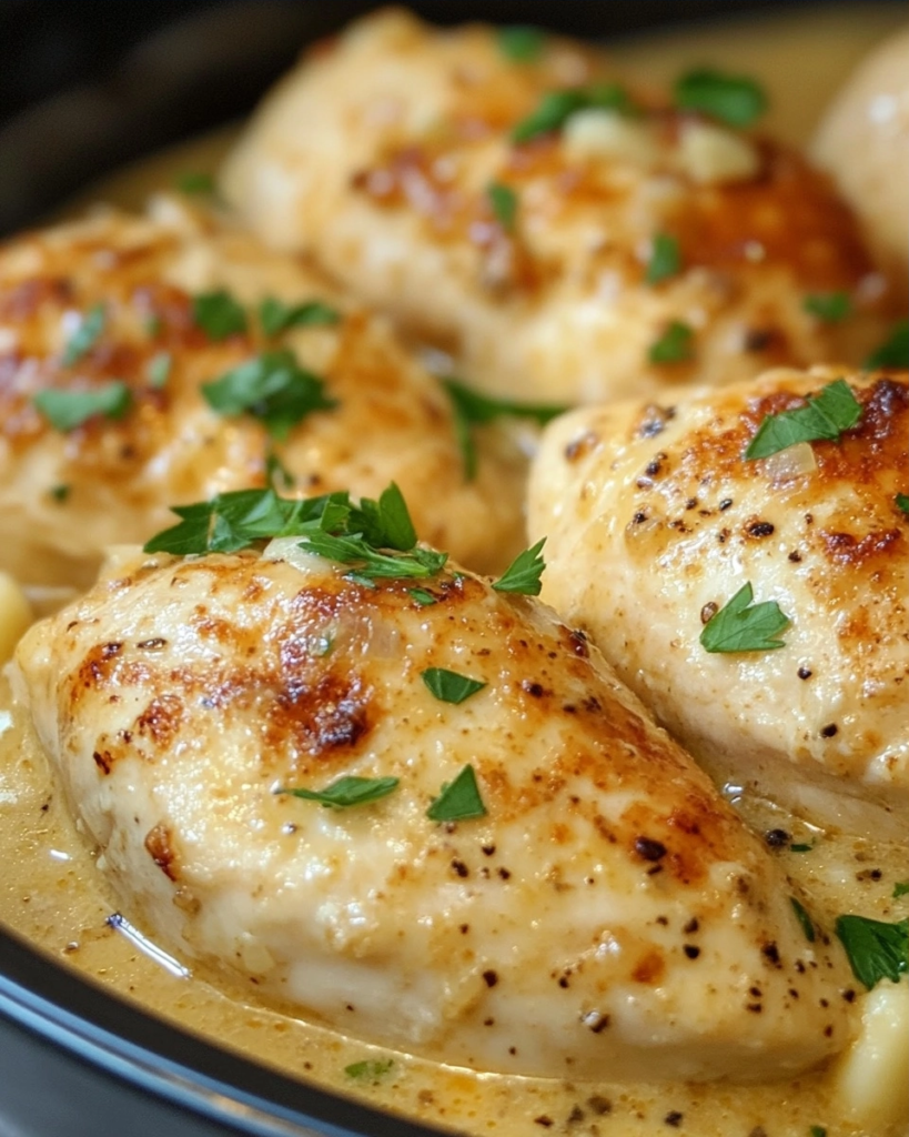 The Easiest Crockpot Garlic Parmesan Chicken You'll Ever Make