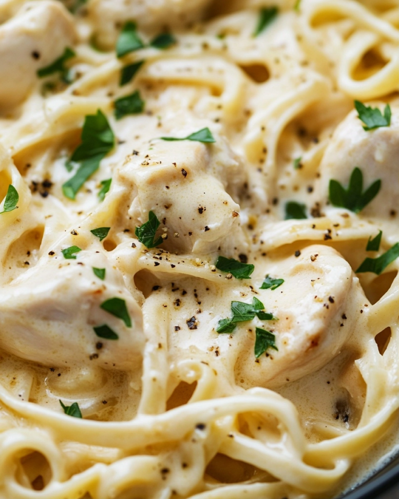 The Easiest Creamy Crockpot Chicken Alfredo You'll Ever Make