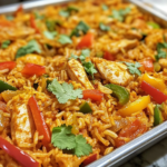 The Easiest Chicken Fajita Rice Bake You'll Ever Make