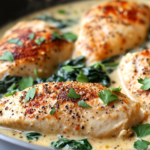 Easy Creamy Spinach Chicken Skillet Recipe