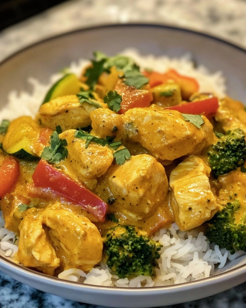Easy Coconut Curry Chicken and Vegetables Recipe
