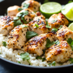 Easy Coconut Lime Chicken Rice Skillet Recipe
