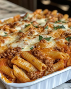 Easy Cheesy Ground Beef Pasta Bake Recipe